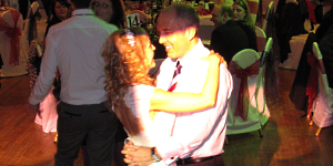The Happy Couple's First Dance at their Wedding in Festival Hall, Bolton Town Hall, Lancashire